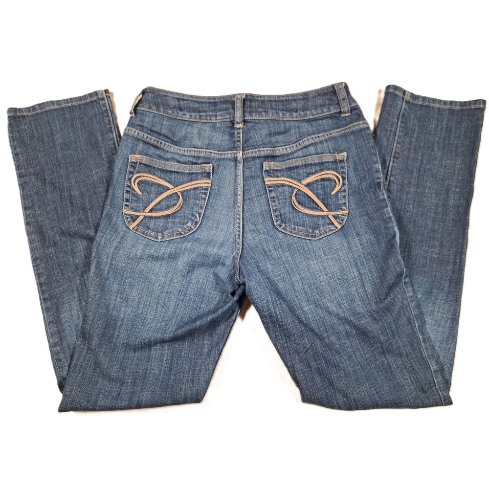 Chicos Platinum Ultimate Fit Slim Leg Jeans Blue Size 0 Regular Medium Wash - Picture 7 of 8